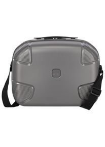 IMPACKT Beautycase "IP1", grau, Polypropylen, unifarben, Taschen, Kulturbeutel Hartschale Trolley-Aufsteck-System Tragegurt Laptopfach