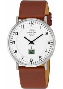 MASTER TIME Herren Funkuhr "Basic", braun, Armbanduhren, Armbanduhr, Quarzuhr, Herrenuhr, Datum, Langzeitbatterie