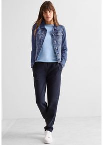 Cecil Damen Jeansjacke, blau, casual, Gr. XS, unifarben, Web, 97% Baumwolle, 3% Elasthan, Jacken, mit Brusttasche