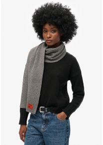 Superdry Damen Strickschal "WORKWEAR NEP KNITTED SCARF", grau, casual, unifarben, Strick, Materialmix, Modetücher