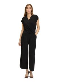Vera Mont Damen Overall "Vera Mont Jumpsuit in 7/8 Länge", schwarz, casual, Gr. 36, Obermaterial: 95% Polyester, 5% Elasthan., Overalls, Muster