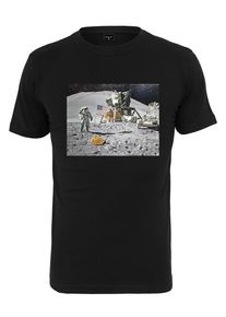 MisterTee Herren T-Shirt "MisterTee Herren Pizza Moon Landing Tee", schwarz, casual, Gr. XXL, unifarben, 100% Baumwolle, Shirts