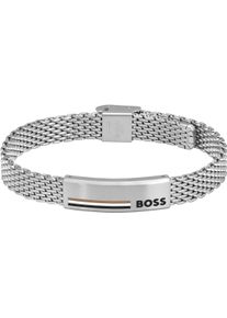 BOSS Herren Armband "ALEN, 1580610, 1580611, 1580612", Edelstahl, silber, Edelstahl, Armbänder, mit Emaille