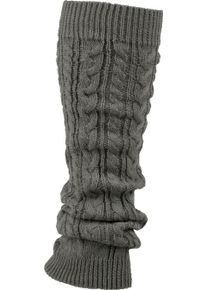 Damen Beinstulpen, Capelli New York, grau, Materialmix, unifarben, Stulpen, mit zauberhaftem Zopfmuster
