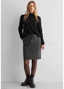 Cecil Damen Minirock, schwarz, casual, Gr. XL, meliert, Stoff, Web, 38% Polyester, 25% Polyamid, 20% Baumwolle, 12% Viskose, 5% Elasthan, Röcke, mit