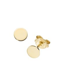 Luigi Merano Damen Paar Ohrstecker "mit runden Plättchen, Gold 585", Gelbgold 585, gold, Gelbgold 585, Ohrringe