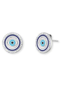Engelsrufer Damen Paar Ohrstecker "LUCKY EYE, ERE-EYE-ZIM-ST", Silber 925 (Sterlingsilber), blau, Silber 925 (Sterlingsilber), Ohrringe, mit Emaille
