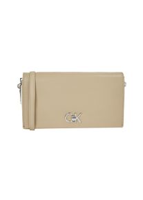 Calvin Klein Damen Schultertasche "CK CONVERTIBLE MINI BAG", beige, Polyester, Lederimitat, Taschen, Abendtasche, kleine Umhängetasche, Gliederkette