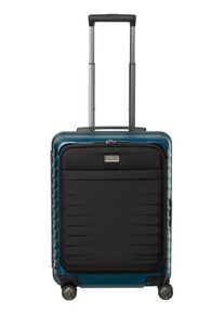 TITAN® TITAN Hartschalen-Trolley "LITRON Frame mit Vortasche, Safeplus-Verschluss", Gr. S, blau, Polycarbonat, unifarben, metallic, elegant, Koffer,