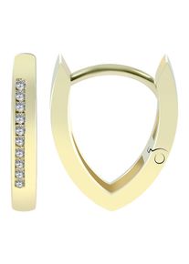 Adelia´s ADELIA ́S Damen Paar Creolen "Neuheit 2025 - Damen Creolen aus Gold 333 und Zirkonia", Damen, Gelbgold 333, gold, Gelbgold 333, Ohrringe
