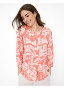 Brax Damen Klassische Bluse "Style VELIA", rot, Gr. 42, 100% Leinen, Blusen