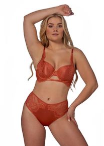 After Eden D-cup & up Damen String "Tessa", AFTER EDEN D-CUP & UP, Gr. Lbrique, Obermaterial: 64% Polyamid, 31% Polyester, 5% Elasthan, Unterhosen, Mit Spitze, hohe Taille