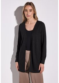 Street One Damen Cardigan, schwarz, casual, Gr. 36, unifarben, Stoff, 60% Viskose, 40% Polyester, Strickjacken, aus softem Materialmix
