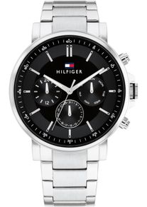 Tommy Hilfiger Herren Multifunktionsuhr "TYSON", silber, Armbanduhren, Quarzuhr, Armbanduhr, Herrenuhr, Datum, Edelstahlarmband
