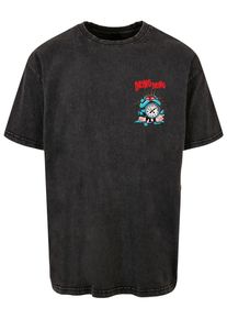 Merchcode Herren T-Shirt "Merchcode Herren ALARM CLOCK Comic Acid Washed Oversized Tee", schwarz, casual, Gr. XL, bedruckt, 100% Baumwolle, Shirts