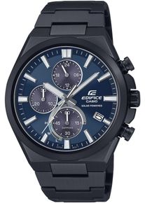 CASIO EDIFICE Herren Chronograph, schwarz, Armbanduhren, Solaruhr, Armbanduhr, Herrenuhr, Saphirglas, Edelstahlarmband