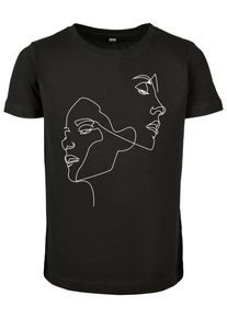 MisterTee Jungen T-Shirt "MisterTee Herren Kids One Line Short Sleeve Tee", schwarz, casual, Gr. 122, unifarben, 100% Baumwolle, Shirts