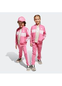 Kinder Trainingsanzug "LK 3S TIB TS", rosa, sportlich, Gr. 122, adidas Sportswear, Obermaterial: 100% Polyester, Sportanzüge