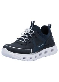 RIEKER SPORT Damen Slip-On Sneaker, Gr. 42, blau, Nubuklederimitat, Textil, sportlich, Schuhe, Schlupfschuh, Halbschuh, Freizeitsneaker mit