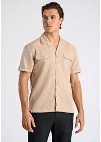 LINDBERGH Herren Leinenhemd "LINDBERGH Leinenhemd", beige, Gr. XL, Oberstoff: 55% Leinen, 45% Baumwolle, Hemden