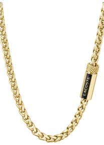 Lacoste Herren Edelstahlkette "SPELT, 2040340, 2040341", Edelstahl, L: 56cm B: 4mm, gold, Edelstahl, B:4mm, Halsketten, mit Emaille
