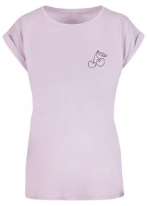 Merchcode Herren T-Shirt "Merchcode Damen Ladies Cherry T-Shirt", lila, casual, Gr. XL, bedruckt, 100% Baumwolle, Shirts