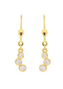 Adelia´s ADELIA ́S Damen Paar Ohrhänger "Damen 333 Gold Ohrringe Ohrhänger mit Zirkonia", Damen, Gelbgold 333, gold, Gelbgold 333, Ohrringe, mit Zirkonia für