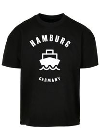 Merchcode Herren T-Shirt "Merchcode Herren Hamburg X Ultra Heavy Cotton Box T-Shirt", schwarz, casual, Gr. L, bedruckt, 100% Baumwolle, Shirts