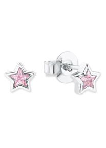 Mädchen Paar Ohrstecker "Stern, 2024372", Silber 925 (Sterlingsilber), bunt, Prinzessin Lillifee, Silber 925 (Sterlingsilber), Ohrringe, mit Zirkonia