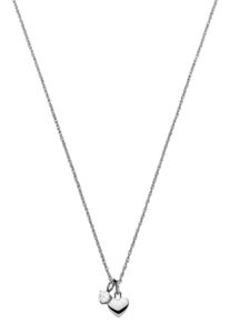 PURELEI Damen Kette mit Anhänger "Schmuck Geschenk Anhänger Herz und Solitär, 2149-Necklace-Brave", Edelstahl, L: 55cm, silber, Edelstahl,