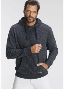 MAN'S WORLD MAN'S WORLD Herren Kapuzensweatshirt, blau, casual, Gr. 5XL, meliert, angeraute Sweatware, Obermaterial: 85% Baumwolle, 15% Polyester. Kapuzenfutter: