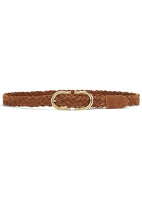 Lascana Damen Hüftgürtel "Ledergürtel", braun, casual,feminin,modisch, Gr. 85, unifarben, Rindsleder, Gürtel, Flechtgürtel, Gürtel aus Leder, für