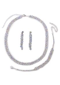Firetti Damen Schmuckset "Multipack Schmuck Geschenk Schmuckset", silber, Metall, Schmuck-Sets, mit Glasstein