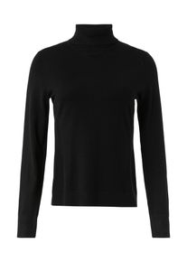 comma, COMMA Damen Strickpullover, schwarz, casual, Gr. 38, unifarben, Strick, Obermaterial: 80% Viskose, 20% Polyamid, Pullover, mit Rollkragen