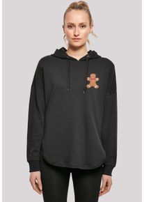 F4NT4STIC Damen Kapuzenpullover "Gingerbread Lebkuchen", schwarz, casual, Gr. S, Obermaterial: 100% Baumwolle, Pullover, Print