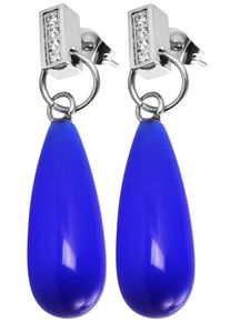 Adelia´s ADELIA ́S Damen Paar Ohrhänger, Damen, Edelstahl, blau, Edelstahl, Ohrringe