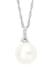 Amor Damen Kette mit Anhänger "9964321", Silber 925 (Sterlingsilber)-Perlen, L: 42cm, silber, Silber 925 (Sterlingsilber), Perlen, Halsketten, mit