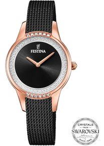 Festina Damen Quarzuhr "Mademoiselle", rosa, Armbanduhren, Armbanduhr, Damenuhr, Edelstahlarmband, Ø 30 mm