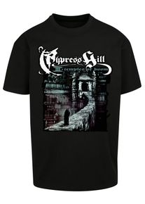 MisterTee Herren Kurzarmshirt "Herren Cypress Hill Temples of Boom Oversize Tee", schwarz, casual, Gr. XS, unifarben, 100% Baumwolle, Shirts