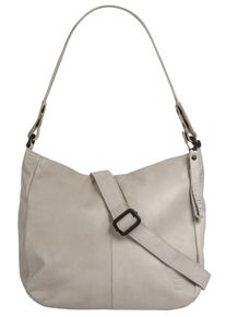 SPIKES & SPARROW Damen Umhängetasche, SPIKES & SPARROW, grau, Leder, unifarben, leicht glänzend, Taschen, echt Leder