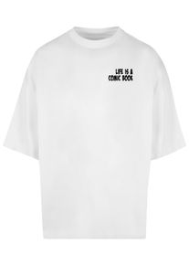 Merchcode Herren T-Shirt "Merchcode Herren Book Comic Huge Tee", weiß, casual, Gr. L, bedruckt, 100% Baumwolle, Shirts