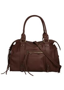 FORTY Damen Shopper, braun, Leder, unifarben, leicht glänzend, Taschen, echt Leder, Made in Italy