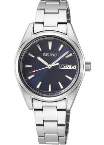 Seiko Damen Quarzuhr, silber, Armbanduhren, Armbanduhr, Damenuhr, Saphirglas, Datum, Edelstahlarmband