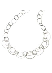 Celesta Damen Collierkettchen "Silber 925 rhodiniert aus Ringen 45cm lang", 45cm, Silber 925 (Sterlingsilber), L: 45cm B: 18.0mm, weiß, Silber 925