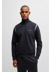 BOSS Green Herren Trainingsanzug "Tracksuit Set", blau, casual, Gr. XXL, unifarben mit Farbeinsätzen, Sweatware, Obermaterial: 95% Baumwolle, 5%