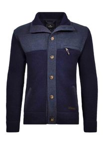 Ragman Herren Collegejacke, blau, Gr. S, 70% Wolle 30% Nylon, Jacken