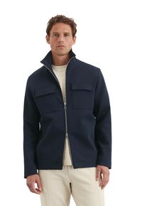 Marc O'Polo MARC O'POLO Herren Sweatjacke "in hochwertigem Scuba-Interlock-Sweat", blau, sportlich, Gr. XXXL, unifarben, Obermaterial: 75% Baumwolle, 20%