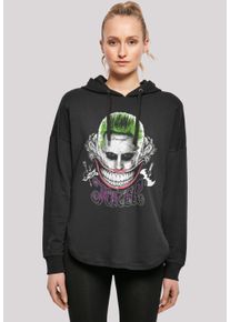 F4NT4STIC Damen Kapuzenpullover "Suicide Squad Joker Coloured Smile", schwarz, casual, Gr. M, Obermaterial: 100% Baumwolle, Pullover, Print
