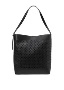 Marc O'Polo MARC O'POLO Damen Umhängetasche "mit herausnehmbarer Innenpouch", schwarz, Leder, unifarben, Taschen