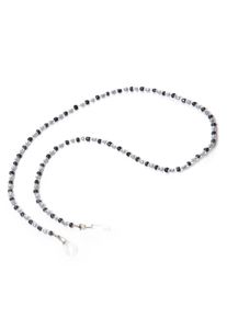 Firetti Damen Brillenkette "filigranes Design", weiß, Metall, Gummi, L:63cm, Tragebänder, mit Glasstein